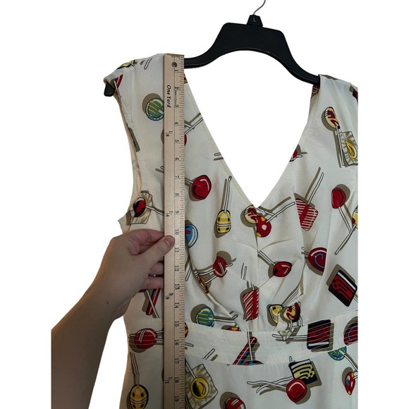 eShakti Women’s Maxi Dress Sleeveless Size 16 XL Candy Sucker Lollipop Lined - Picture 6 of 15